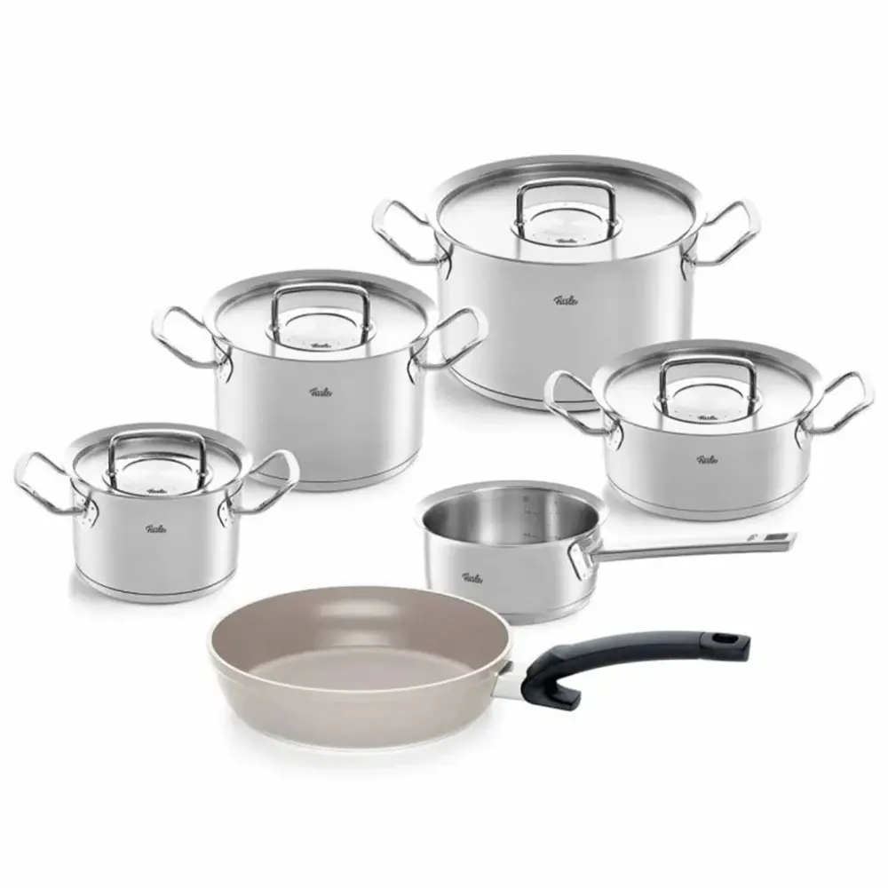 Fissler Original-Profi Collection® 5-Piece Cookware Set + Fissler Ceratal® Comfort 24 cm Frying Pan