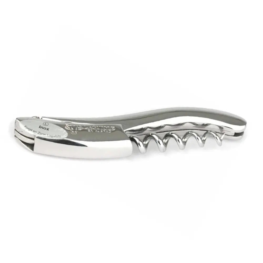 Handcrafted Sommelier Corkscrew Wine Opener Brillante Stainless Steel Handle Laguiole en Aubrac