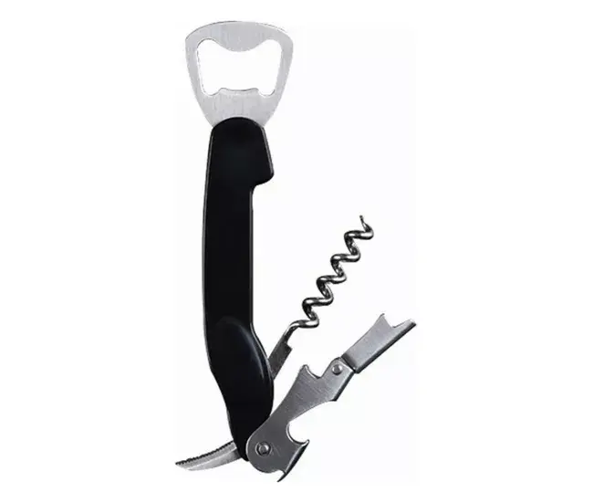 Sacacorchos con Cortaprecintos y Abrebotellas Masterpro Q3276 Acero Inoxidable