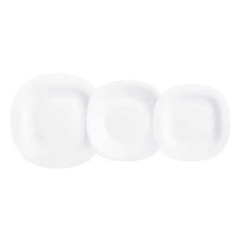 Vajilla Carine Blanco Luminarc 18 piezas 6 servicios opal blanco