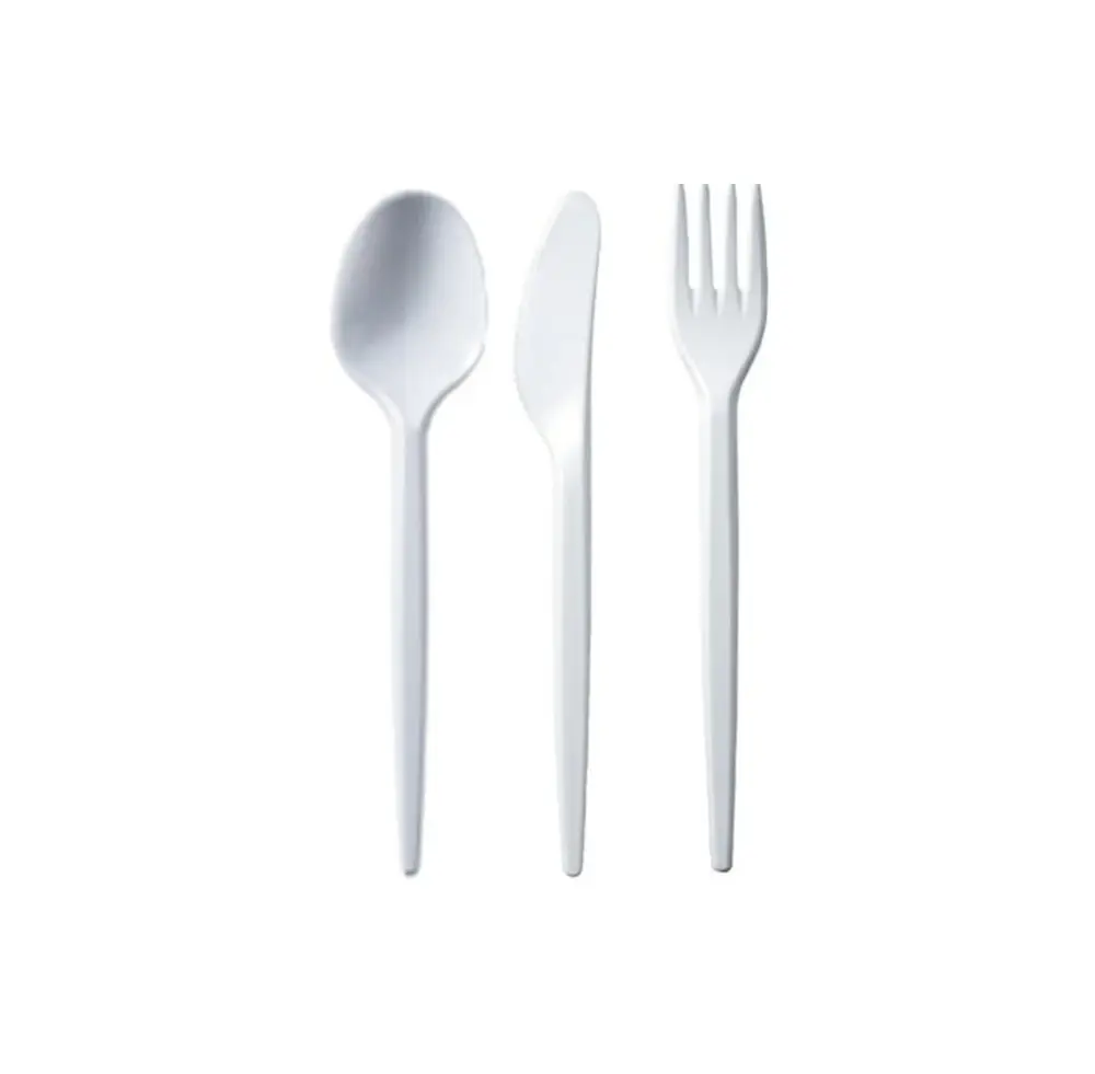 Cuberterí Desechable. Bolsa Con Cuchara, Cuchillo, Tenedor Y Servilleta con Gancho para Colgar