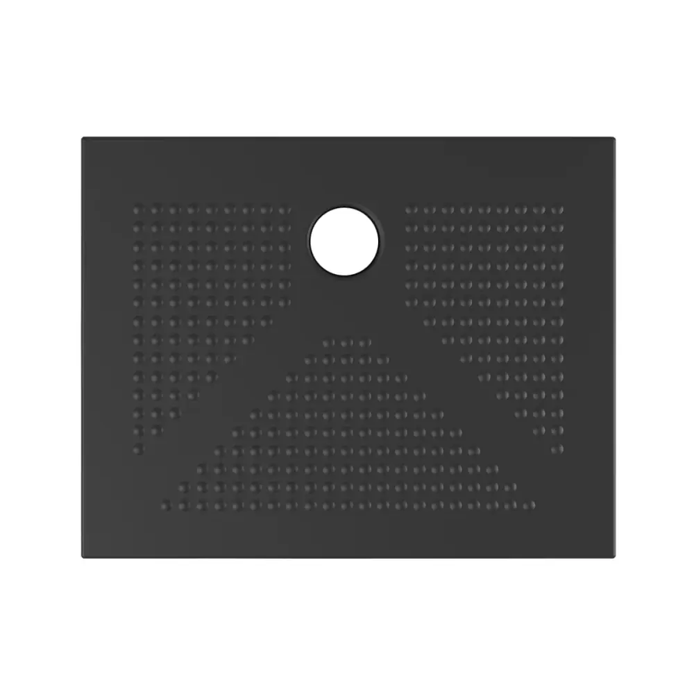 Plato de ducha rectangular de cerámica DocciaGo 80x120 cm - Negro mate
