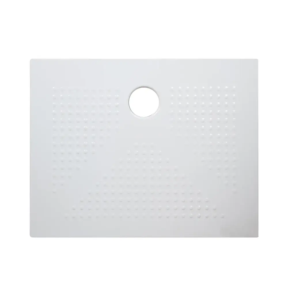 Plato de ducha rectangular de cerámica DocciaGo 80x120 cm - Blanco luminoso