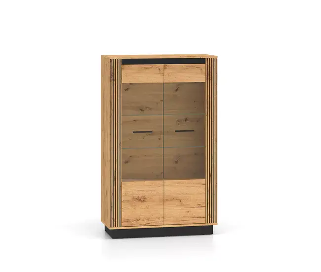 Taburete Alto Vajillero 2 puertas Solal Madera y Negro