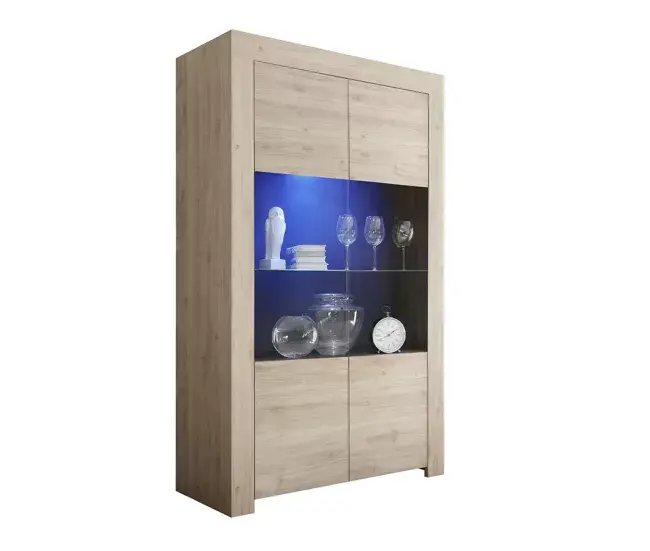 Vitrina de 2 puertas de vidrio sin iluminación H186 cm - Firenze