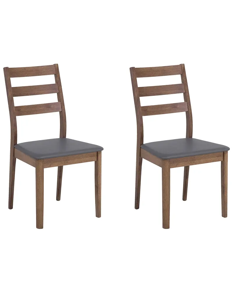 Set 2 Wooden Dining Chairs MODESTO