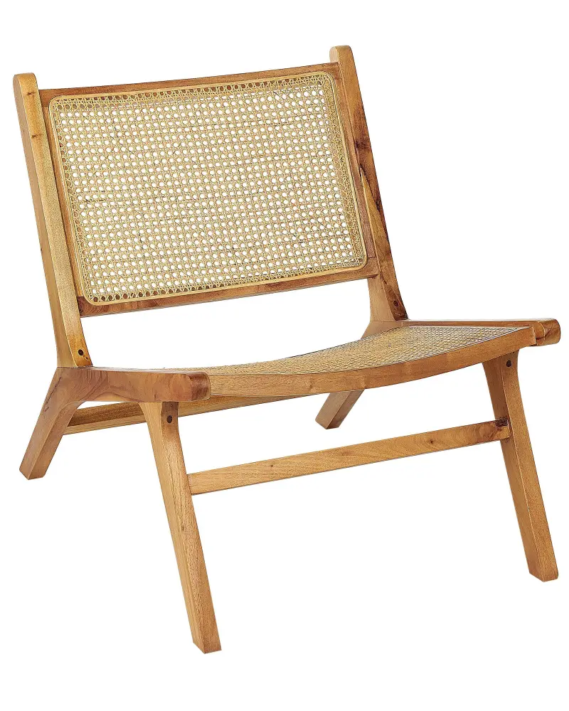 Wooden Chair Rattan Braid Light Wood MIDDLETOWN